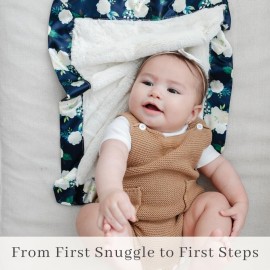 Saranoni Satin Border Receiving Blankets for Babies Super Soft Lush Luxury Baby Blanket | Satin Border Rose Blossom, Mini 20 x 15