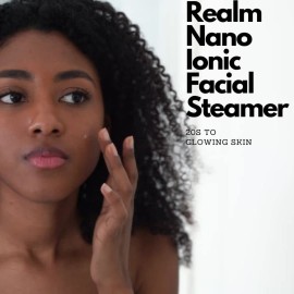 Realm Concept Market Nano Ionic Facial Steamer with Precise Temp Control - 30 Min Steam Time - Humidifier - Unclogs Pores - Blackheads - Spa Quality