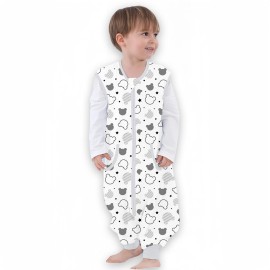 NOUJULOUN Toddler Sleeping Sack, Toddler Sleep Sack with Feet, Walker Wearable Blanket, Baby Sleeping Sack with Legs,0.5TogBear 2T-3T