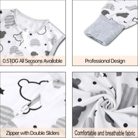 NOUJULOUN Toddler Sleeping Sack, Toddler Sleep Sack with Feet, Walker Wearable Blanket, Baby Sleeping Sack with Legs,0.5TogBear 2T-3T