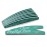 PrettyClaw | 25pc Professional Nail File 80/80 Grit Premium Green Half Moon Acrylic Nail Files Plastic Center Double Sided Zebra Emery Board for Nails Washable 7 inch Nail File