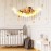 CERETIA Macrame Hanging Net Hammock for Stuffed Animals with LED Light - Corner Toy Storage for Kids, White