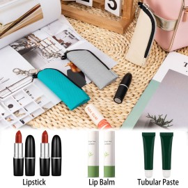GOCOHHI Chapstick Holder, 6 Pcs Lip Balm Sleeve Pouch, Portable Lipstick Holder Bag, Mini Clip-on Makeup Travel Accessories, Great Stuffers for Women GOCOHHI Chapstick Holder, 6 Pcs Lip Balm Sleeve Pouch, Portable Lipstick Holder Bag, Mini Clip-on Makeup Travel Accessories, Great Stuffers for Women