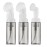Owlyee 2oz Foam Bottle (3PCS) with Brush, Empty Foaming Pump Dispenser for Hand Soap, Lash Cleanser, Shampoo to Travel (60ml, Black)