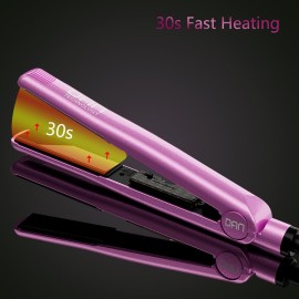 DAN Technology Hair Straightener, Ceramic Flat Iron, 1 inch, 500 , Adjustable Temperature, Dual Voltage, Professional Flat Irons for Women