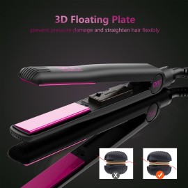 DAN Technology 1 inch Ceramic Flat Iron, 500 degree Adjustable Temperature Hair Straightener, Fast Heating, Dual Voltage, Professional Hair Iron Straightener for Thick Hair DAN Technology 1 inch Ceramic Flat Iron, 500 degree Adjustable Temperature Hair Straightener, Fast Heating, Dual Voltage, Professional Hair Iron Straightener for Thick Hair