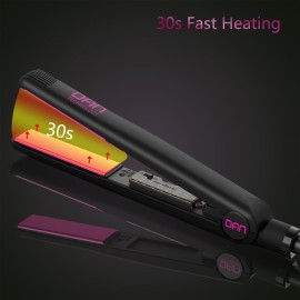 DAN Technology 1 inch Ceramic Flat Iron, 500 degree Adjustable Temperature Hair Straightener, Fast Heating, Dual Voltage, Professional Hair Iron Straightener for Thick Hair DAN Technology 1 inch Ceramic Flat Iron, 500 degree Adjustable Temperature Hair Straightener, Fast Heating, Dual Voltage, Professional Hair Iron Straightener for Thick Hair
