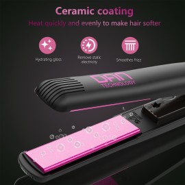 DAN Technology 1 inch Ceramic Flat Iron, 500 degree Adjustable Temperature Hair Straightener, Fast Heating, Dual Voltage, Professional Hair Iron Straightener for Thick Hair DAN Technology 1 inch Ceramic Flat Iron, 500 degree Adjustable Temperature Hair Straightener, Fast Heating, Dual Voltage, Professional Hair Iron Straightener for Thick Hair