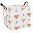 FANKANG Square Nursery Hamper Storage Bins Canvas Laundry Basket Foldable with Waterproof PE Coating Storage Baskets Gift Baskets for Children, Office, Bedroom, ClothesSquare-Fox