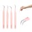 HAICHER Fiber Tip Grip Lash Tweezers for Eyelash Extensions, Set of 4 Pcs Volume Boot 90 Degree Tweezers Eyelash Extension