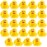 Lenwen 24 Pcs Middle Finger Rubber Ducks, 1.97 Inch Small Rubber Duck The Finger, Funny Yellow Rubber Ducky Bath Toy Float Bathtub Toys for Car Dashboard Interior Decorations