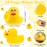 Lenwen 24 Pcs Middle Finger Rubber Ducks, 1.97 Inch Small Rubber Duck The Finger, Funny Yellow Rubber Ducky Bath Toy Float Bathtub Toys for Car Dashboard Interior Decorations