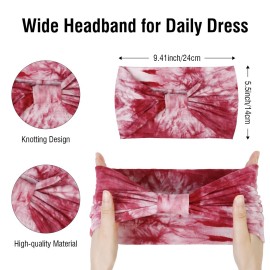 Huachi Tie Dye Headbands for Women, 4 Pack Wide Headbands in Boho Style, Non Slip Hairbands for Workout, Yoga, Running, Hair Accessories for Girls, Women\'s Hair Turban, African Knotted Head Wraps Huachi Tie Dye Headbands for Women, 4 Pack Wide Headbands in Boho Style, Non Slip Hairbands for Workout, Yoga, Running, Hair Accessories for Girls, Women\'s Hair Turban, African Knotted Head Wraps