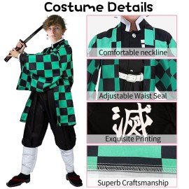 Kitimi Kamado Anime Cosplay Costume, Anime Cosplay Kimono, Halloween Costume for Women Men