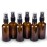 hmaimas 6 Pack Amber Glass Spray Bottles for Essential Oils, 2oz Small Fine Mist Travel Empty Spray Bottle for Hair and Plants