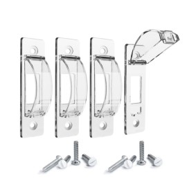 Wall Switch Guard, ILIVABLE Child Proof Light Switch Plate Covers Protects Your Lights from being Accidentally Turned On or Off by Children and Adults (Clear, 4 Pack)