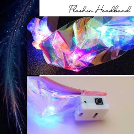 GORTIN Light up Headband LED Glowing Headpiece Rave Costume Headwear Hair Accessories for Women GORTIN Light up Headband LED Glowing Headpiece Rave Costume Headwear Hair Accessories for Women
