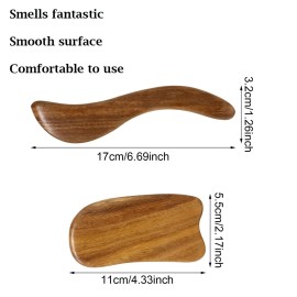 yueton 2PCS Sandalwood Scraping Board Wooden Gua Sha Board Gua Sha Facial Body Massage Tool for Face and Body Treatment, Relieve Tensions and Reduce Puffiness yueton 2PCS Sandalwood Scraping Board Wooden Gua Sha Board Gua Sha Facial Body Massage Tool for Face and Body Treatment, Relieve Tensions and Reduce Puffiness