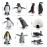 SCAHOW 11PCS Penguin Toys, Plastic Arctic Animal Penguin Figures for Kids, Realistic Polar Animals Penguin Figurines Set with Igloo Model, Cake Topper Winter Miniature Toys Decoration