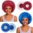 PHILIGHTS 2pcs Double Layer Two-Color Satin Silk Hair Bonnet for Sleeping Women, Reversible Sleep Bonnets for Women, Wide Band Sleep Cap for Curly Hair Braids
