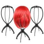 AIAIZHQH 3 Pack Wig Stand Holder, Portable Collapsible Wig Holder for Multiple Wigs, Durable Wig Stands for Women Drying Travel Wig Holder Stand Wigs Display Stand Tool (Black)