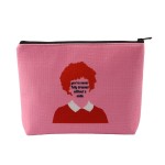 G2TUP Red Ribbon Girl Makeup Bag Musical Theatre Fans Gift You\'re Never Fully Dressed Without A Smile Cosmetic Bag Musical Gift (Without a Smile)