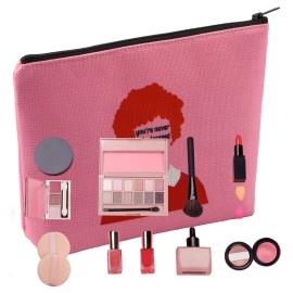 G2TUP Red Ribbon Girl Makeup Bag Musical Theatre Fans Gift You\'re Never Fully Dressed Without A Smile Cosmetic Bag Musical Gift (Without a Smile) G2TUP Red Ribbon Girl Makeup Bag Musical Theatre Fans Gift You\'re Never Fully Dressed Without A Smile Cosmetic Bag Musical Gift (Without a Smile)