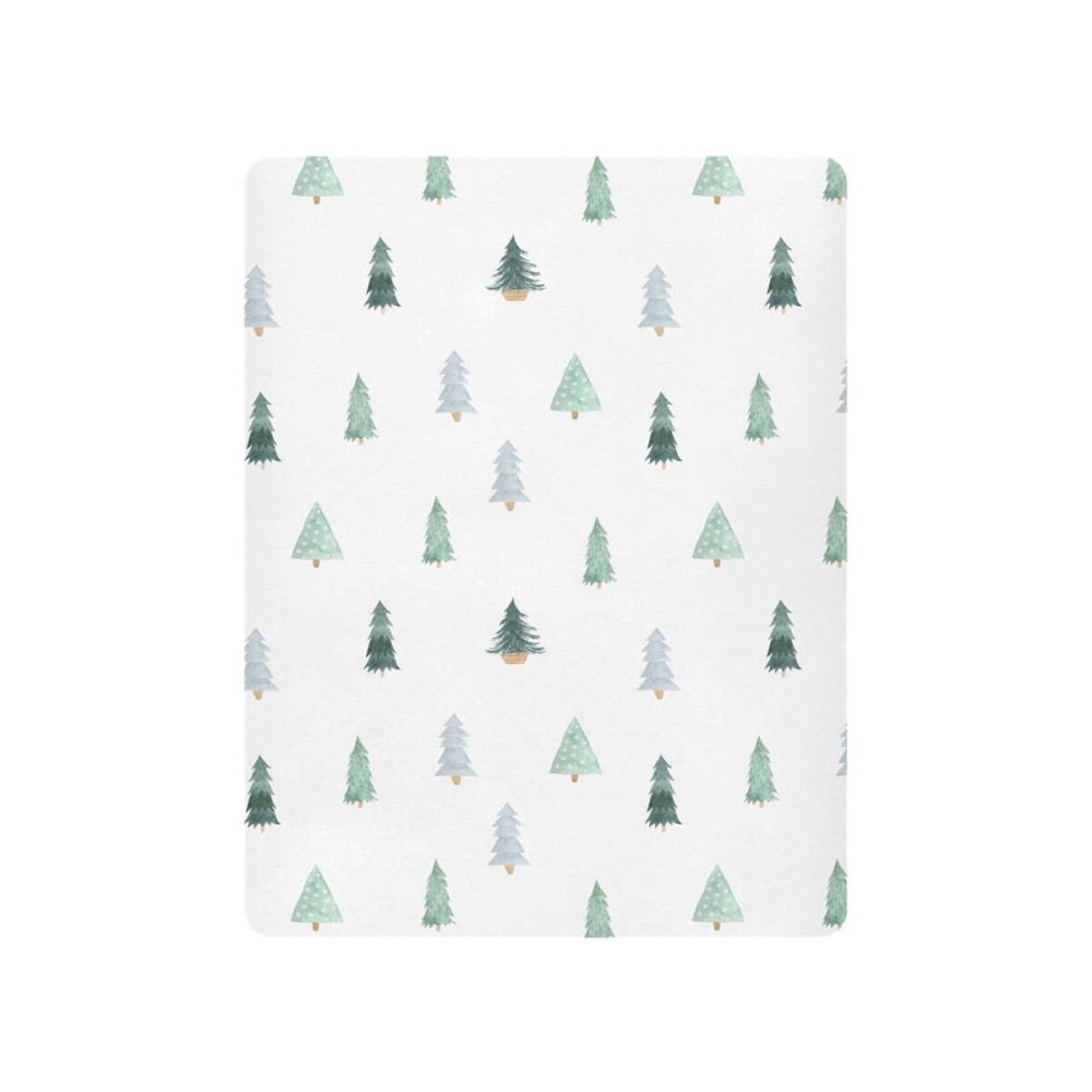 Burbuja Christmas Tree Crib Sheet for Boys Girls, Fitted Crib Sheet 28 x 52 in for Standard Crib & Toddler Bed Mattresses, Soft & Breathable