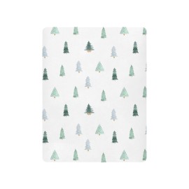 Burbuja Christmas Tree Crib Sheet for Boys Girls, Fitted Crib Sheet 28 x 52 in for Standard Crib & Toddler Bed Mattresses, Soft & Breathable
