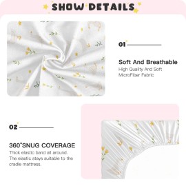 Burbuja Goose Bird Twig Crib Sheet for Boys Girls, Fitted Crib Sheet 28 x 52 in for Standard Crib & Toddler Bed Mattresses, Soft & Breathable