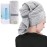 myHomeBody Hair Drying Towel, Hair Wrap Towel, Quick Dry Turban, Hairdry Turban, Wet Head Wrap for Women with Strap, Gray