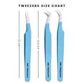 Pack of 3 Professional Fiber Tip Lash Tweezers - Precision Eyelash Extension Tweezers (FIROZI) Pack of 3 Professional Fiber Tip Lash Tweezers - Precision Eyelash Extension Tweezers (FIROZI)