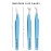 Pack of 3 Professional Fiber Tip Lash Tweezers - Precision Eyelash Extension Tweezers (FIROZI)