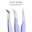 Fiber Tip Lash Tweezers- Pack of 3 Eyelash Extension Tweezers Professional- Lash Tweezers. (Mauve Purple)
