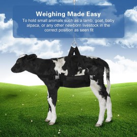 BRINGERPET Calf Sling for Weighing 19*16 inch, Up to 200 LB Assist Weight Scale for Baby Calf, Lamb, Alpaca, Dog