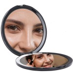 Supertina Mirror Compact for Purses, Distortion Free Maginfying Travel Mirror, 1x and 10x Magnification for Aging Eyes, Applying Eye Makeup