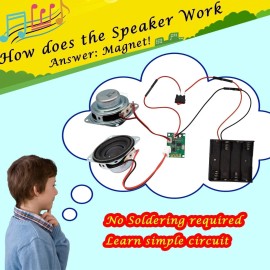 DIY Bluetooth Speaker Kit, Stem Projects for Kids Ages 8-12, Science Kits for Kids Age 12-14, STEM Learning Project, Science Gift for Boys Teens Age 10 11 12 13 14 15 16