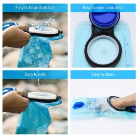 Mdvora 1.5L/2L/2.5L/3L Hydration Bladder, Large Opening Water Storage Bladder Bag, for Cycling Hiking Camping(2L,1 Pack)