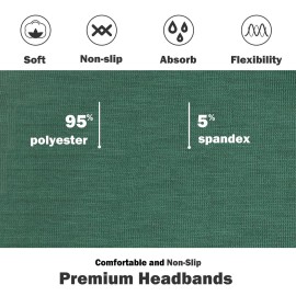 IVARYSS Headbands for Women, Non-Slip, Premium Stretchy Head Bands Hair Accessories,Wear for Yoga, Fashion, Working Out, Travel or Running, 6 Pack, Cute Multi
