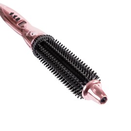 CALISTA Perfecter Pro Heated Round Brush | Lift, Volumize, and Style with No Heat Damage for Healthier-Looking Hair | 4 Sizes for Most Hair Types | Dual Voltage & Adjustable Temp (1.0, Rose Gold)
