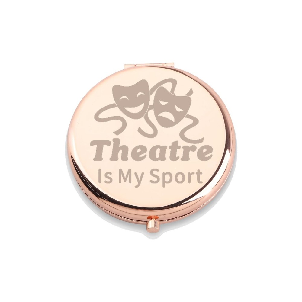 WUSUANED Dranma Themed Makeup Mirror Theatre is My Sport Jewelry Theatre Lover Gifts Musical Fan Gift