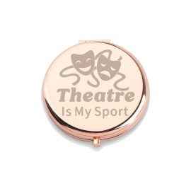 WUSUANED Dranma Themed Makeup Mirror Theatre is My Sport Jewelry Theatre Lover Gifts Musical Fan Gift