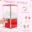 Honoson 500 Pcs Vending Machine Capsules 1.1 Gumball Machine Capsule Small Empty Toy Capsules Clear Colored Plastic Gumball Machine Containers for Toy Candy Party Favors(Macaron Colors,Round)