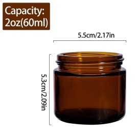 Galssmagic 2 oz Amber Glass Jars with Lids,24 Pack 2oz Small Glass Jars with Inner Liners and Black Lids,Travel Jars for Cosmetics Container,Cream Lotion,Body Scrub, Lotion Galssmagic 2 oz Amber Glass Jars with Lids,24 Pack 2oz Small Glass Jars with Inner Liners and Black Lids,Travel Jars for Cosmetics Container,Cream Lotion,Body Scrub, Lotion