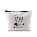G2TUP American Bully Lover Gift Bully Mom Makeup Bag American Bully Dog Owner Cosmetic Bag Dog Lover Gift Puppy Mom Zipper Travel Bag (Bully Mom MB)