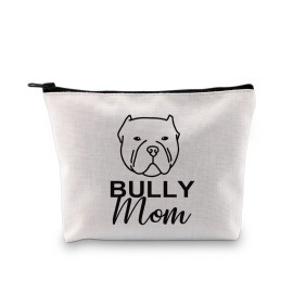 G2TUP American Bully Lover Gift Bully Mom Makeup Bag American Bully Dog Owner Cosmetic Bag Dog Lover Gift Puppy Mom Zipper Travel Bag (Bully Mom MB)