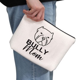 G2TUP American Bully Lover Gift Bully Mom Makeup Bag American Bully Dog Owner Cosmetic Bag Dog Lover Gift Puppy Mom Zipper Travel Bag (Bully Mom MB)