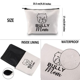 G2TUP American Bully Lover Gift Bully Mom Makeup Bag American Bully Dog Owner Cosmetic Bag Dog Lover Gift Puppy Mom Zipper Travel Bag (Bully Mom MB)