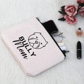 G2TUP American Bully Lover Gift Bully Mom Makeup Bag American Bully Dog Owner Cosmetic Bag Dog Lover Gift Puppy Mom Zipper Travel Bag (Bully Mom MB)