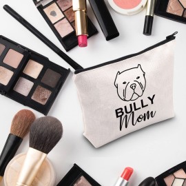 G2TUP American Bully Lover Gift Bully Mom Makeup Bag American Bully Dog Owner Cosmetic Bag Dog Lover Gift Puppy Mom Zipper Travel Bag (Bully Mom MB)